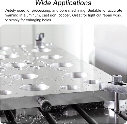 Vista 14 de uxcell Escariadores, 0.669 in H7 4241 de alta velocidad de acero espiral flautas torno máquina escariador fresado cortador