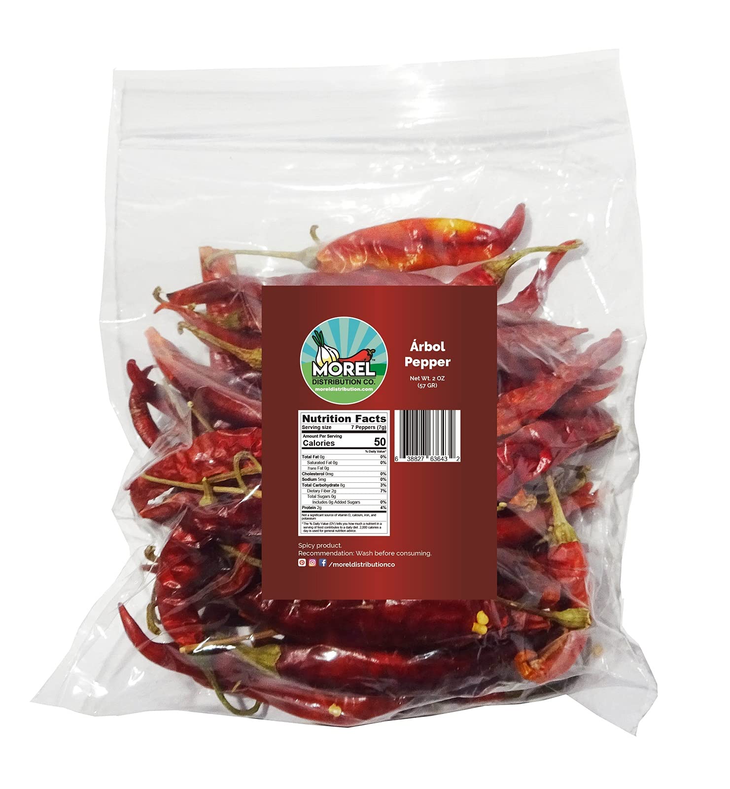 Buy Dried Arbol Pepper (Chile De Arbol) WT 2 Oz, 4 Oz, 8 Oz, 12 Oz, 1
