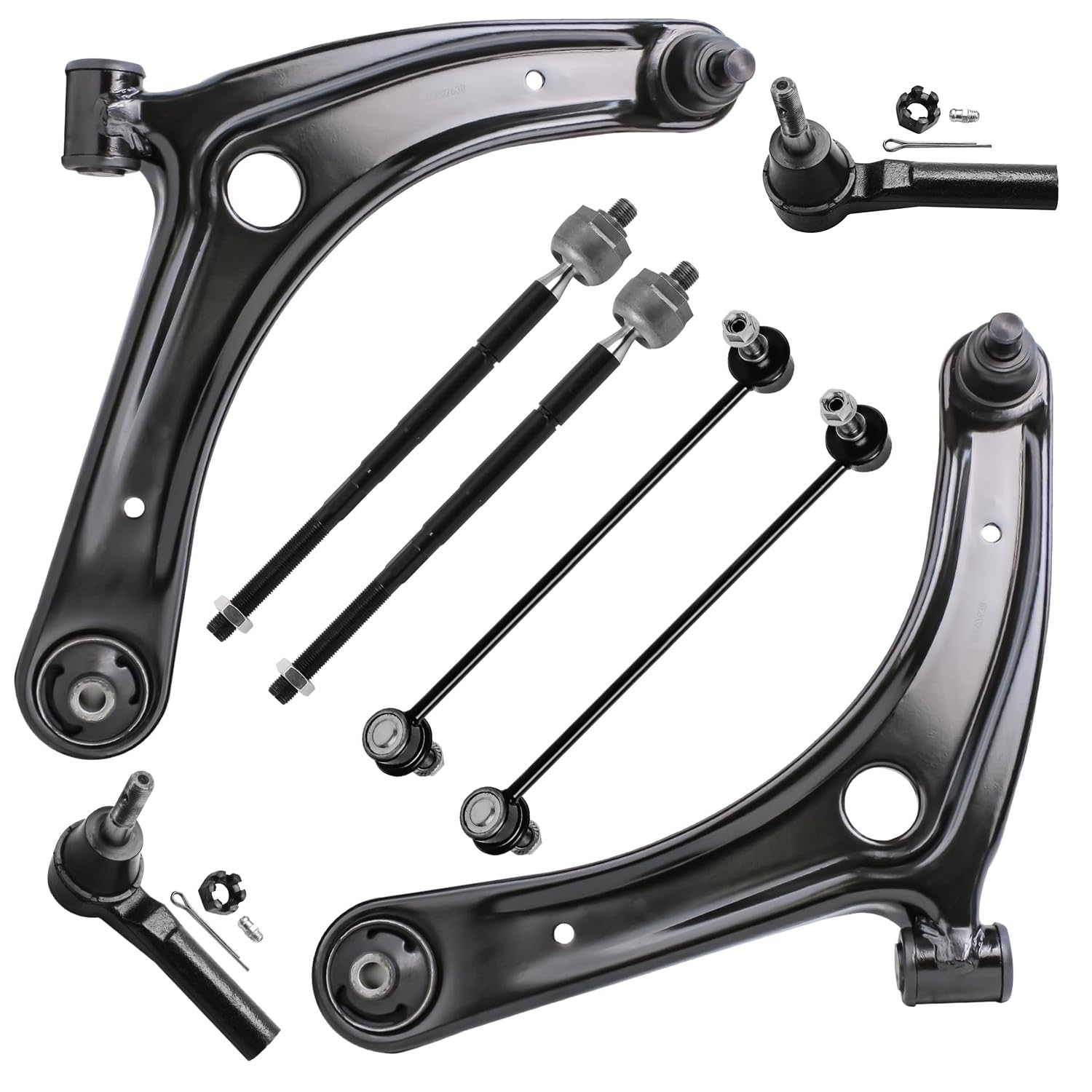 Detroit Axle - 8pc Front End Suspension Kit for 2007-2017 Jeep Patriot