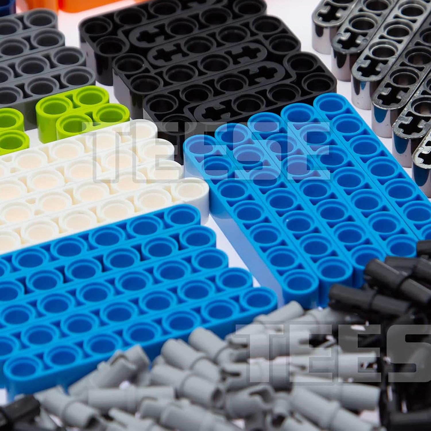 TEESE 430pcs Technic Beam Frame Axles Pins Compatible con Piezas de Lego Technic, para Bloques a Granel del Proyecto Stem Moc Technic (Color Aleatorio)