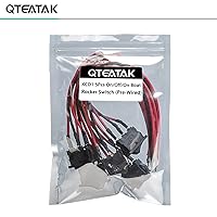 Vista 5 de QTEATAK KCD1-01 Interruptor basculante de 3 pines con cable de 3 pines de 3 posiciones 10A/125V, 6A/250V - Paquete de 5