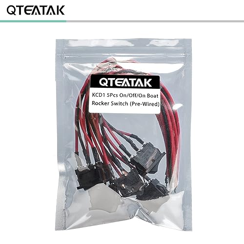 Vista 11 de QTEATAK Interruptor basculante de palanca de encendido y apagado/encendido para barco, 3 pines, 3 posiciones, 12 V, 110 V, 250 V
