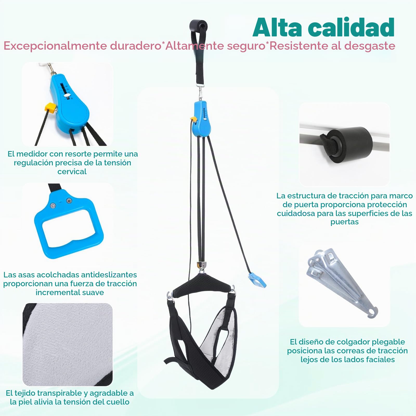 Dispositivo de tracción cervical del cuello del cuello del estiramiento, para terapia física, aliviar el dolor de cuello