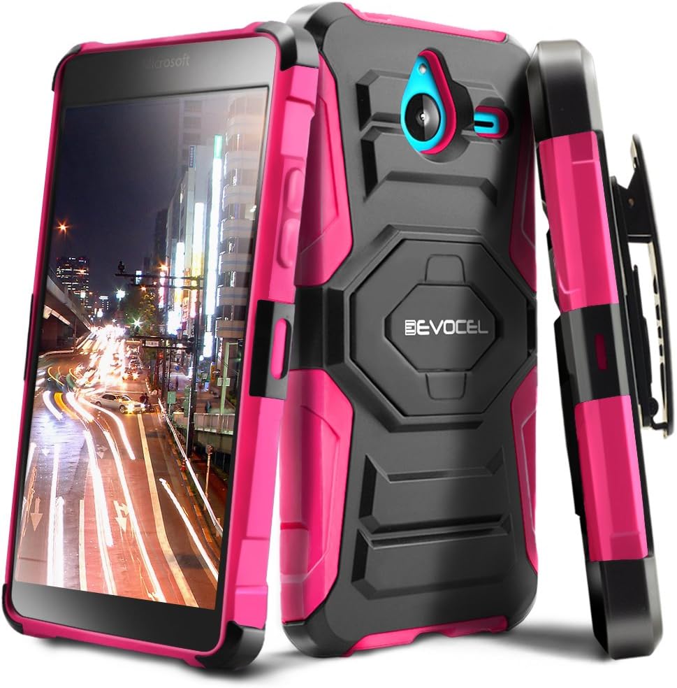 Lumia 640 XL Case, Evocel [New Generation Series] Belt Clip Holster, Kickstand, & Dual Layer for Microsoft Lumia 640 XL, Pink (EVO-NK640XL-XX05)