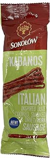 Kabanosy | "Italian" Inspired Taste | Sokolow | No MSG | No Phosphates | No colors added | Gluten Free | 120g. | Pack of 3