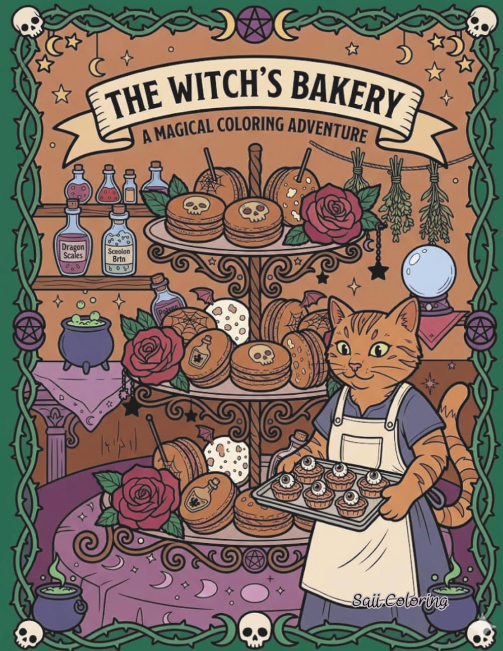 The Witch's Bakery Coloring Book: A Magical Adventure of Spooky Sweets and Enchanted Treats: Bold and Easy Spooky Aesthetic Designs for Adults and ... Magic Potions, and Gothic Kitchen Delights