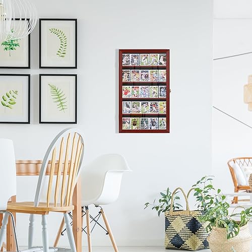 Miniatura 8 de The Playing Card Frame - Soporte para 25 barajas con marco de madera para montaje en pared (caoba)