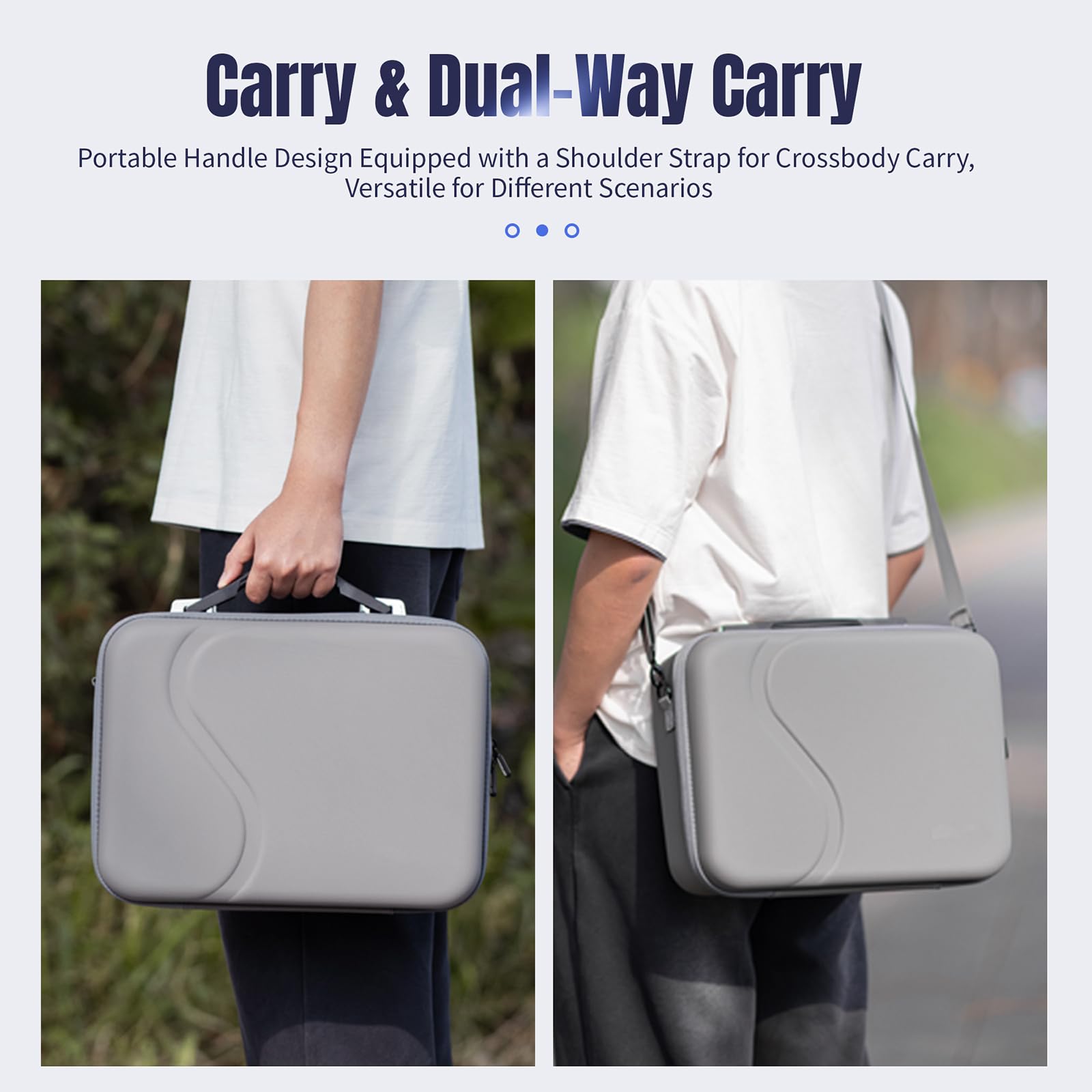 Tragetasche für DJI Neo 2 Motion Fly More Combo, PU Tragbare Reiseschutz Aufbewahrungsschutztasche Schultertasche kompatibel mit Goggles N3 und RC Motion 3 Fernbedienung, Ladeschabel Drohne Zubehör