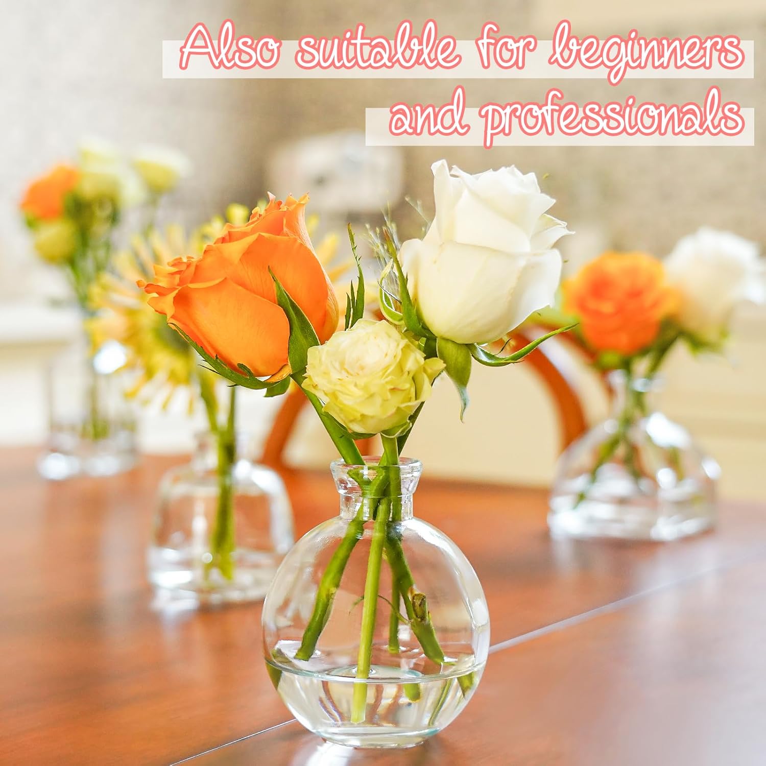 Bud Vases Set of 12, Clear Glass Bud Vase in Bulk, Small Vases for Centerpiece Mini Modern Flower Vase Transparent, Wedding Party Table Home Decor - Image 3