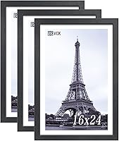 Vista 76 de VCK 8x10 Picture Frames - Black, Wide Border Solid Wood Frame, Display Photo in Horizontal and Vertical, for Home, Office, Gallery, Woodgrain