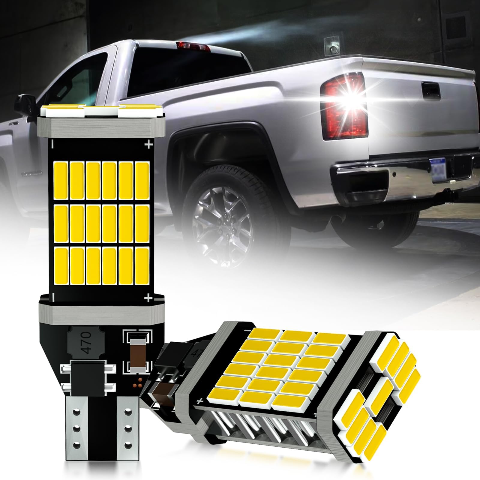 2pcs Acadia Reverse LED Bulbs Fit for 2013-2017 GMC Acadia Back Up Reverse Lights Xenon White,Pack of 2