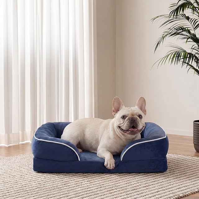 Foto 5 de 8 de WAVVE Cama Perro Pequeño Cama Ortopedica para Perros Lavable Espuma Viscoelástica Desenfundable e Impermeable