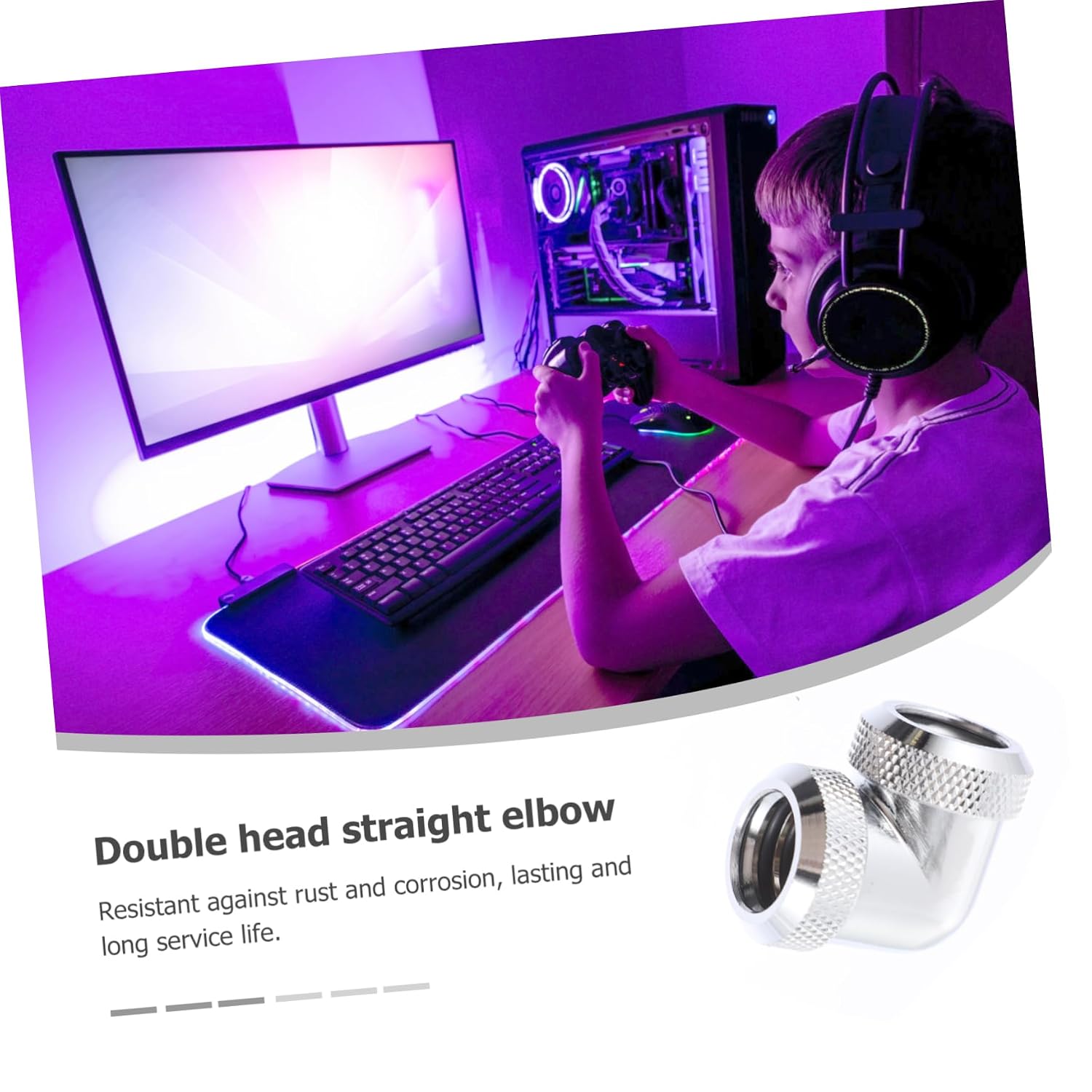 4pcs Computer Water Cooling Elbow Fitting Adapter for Efficient Cooling System Leak Design Easy Installation