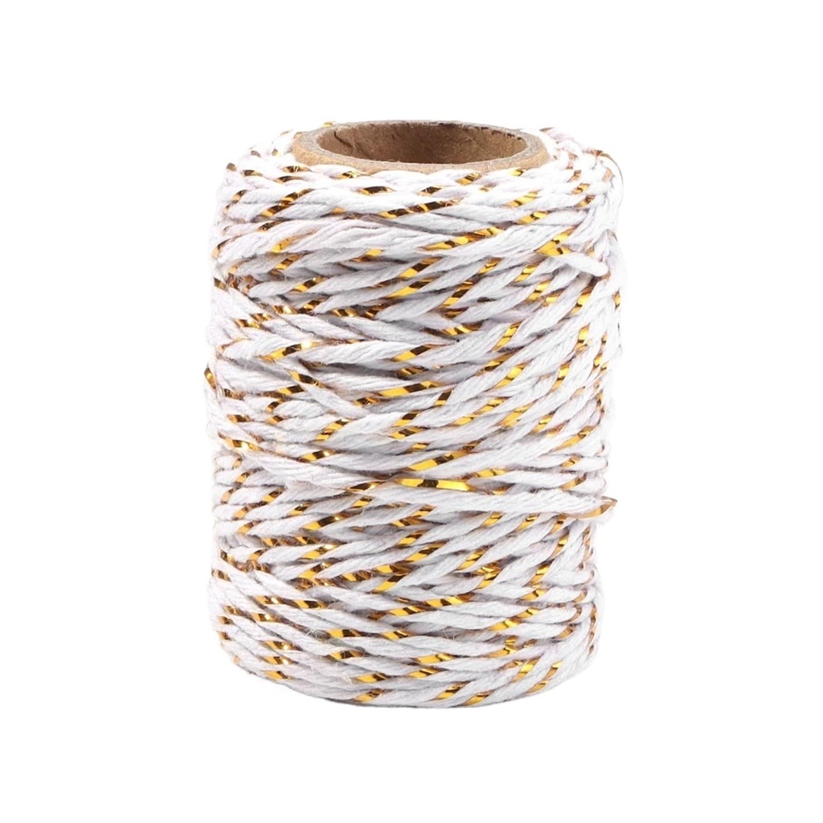 Cotton Macrame Cord 20M 2mm Dual Color Macrame Cotton Cords Twine Colorful Rope String DIY Home Textile Wedding Decoration(White)