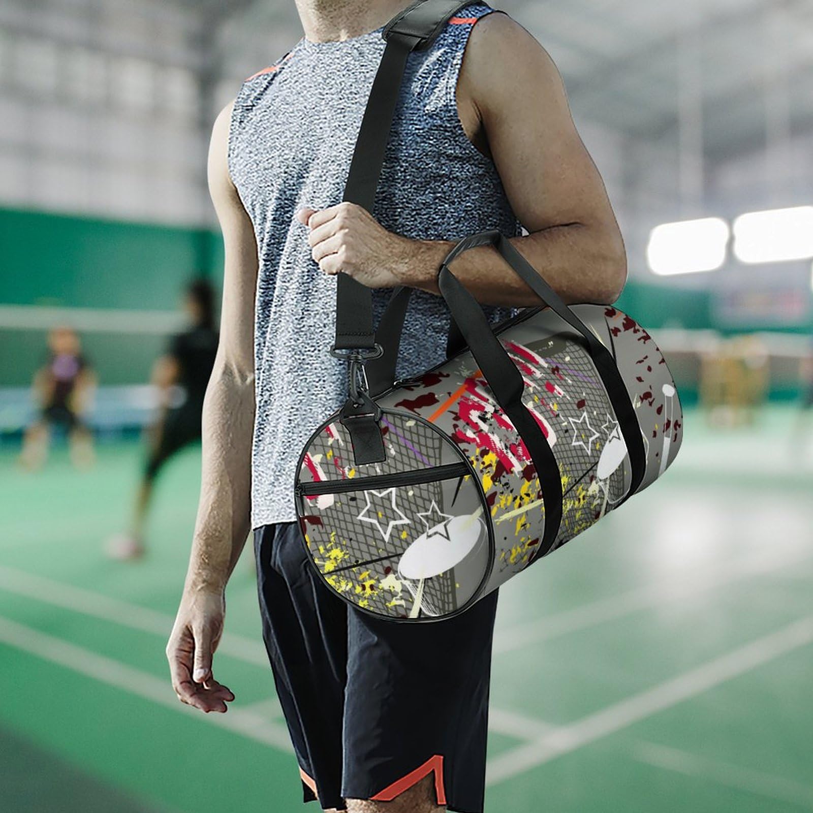 Hockey sur Glace Sac De Sport Gym Sac De Voyage Sac Week-End Duffel Bag pour Camping Randonnée Voyage 45x23x23cm
