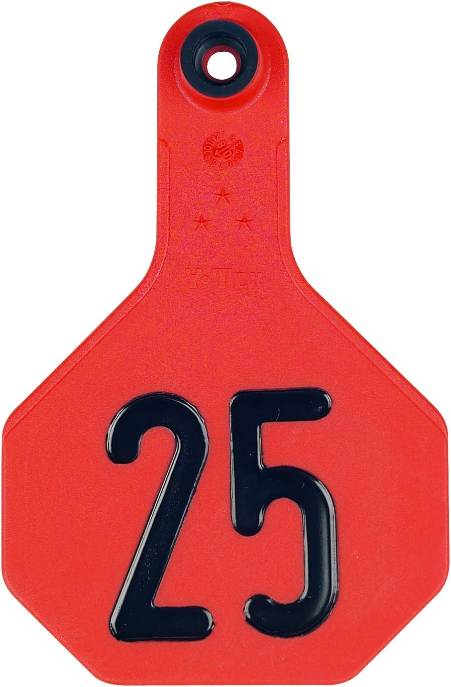 YTex 3 Star Medium Red Cattle ID Ear Tags Numbered 51-75