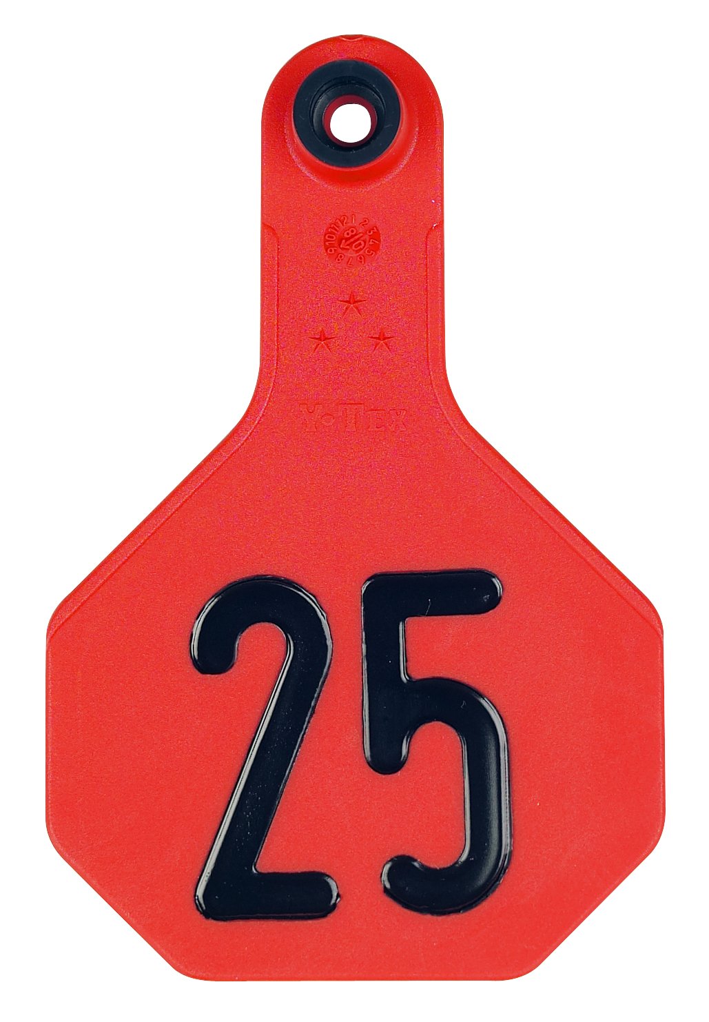 YTex 3 Star Medium Red Cattle ID Ear Tags Numbered 76-100