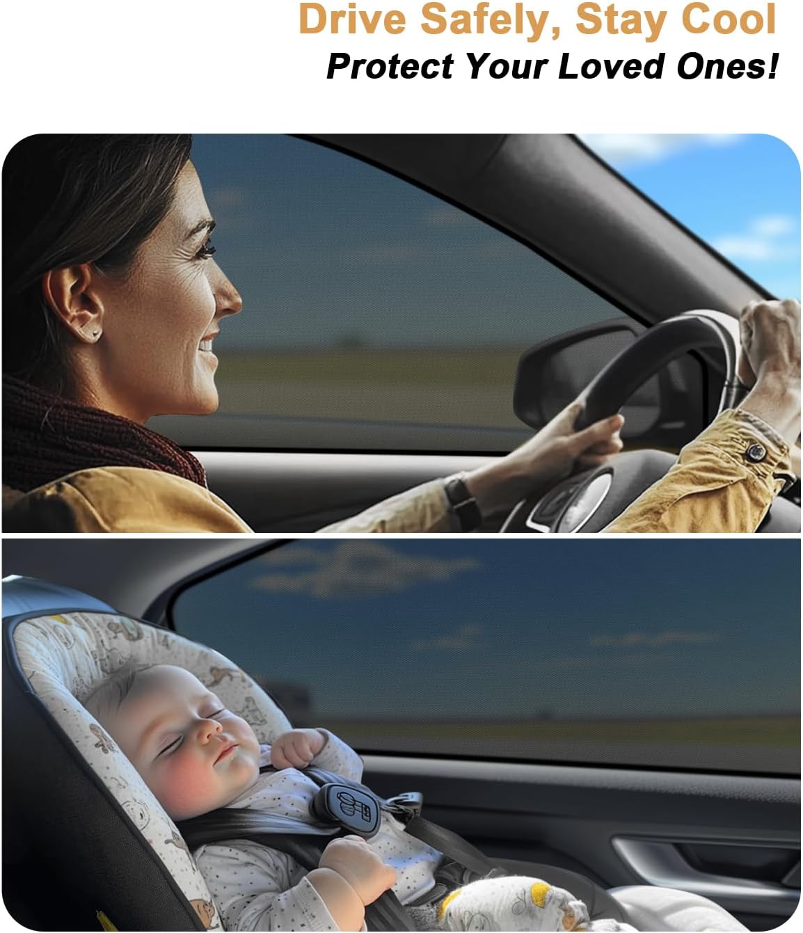 Car Window Sunshade for 2025-2026 Toyota 4Runner - 6 Pcs Pack Side Sun Shade for 2025-2026 4 Runner Accessories - Magnetic SunShades Insulate Heat & UV with Breathable Mesh