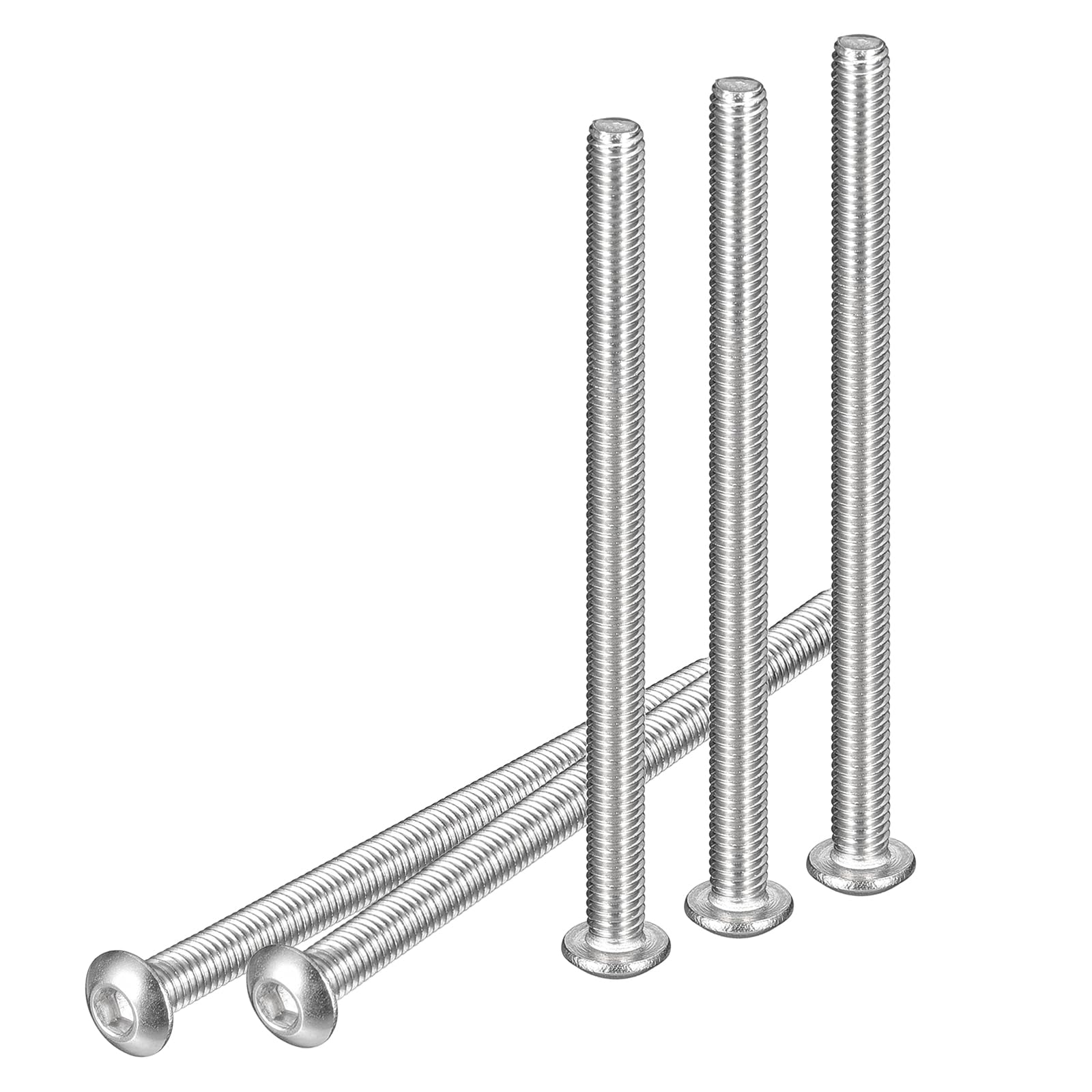 DTGN M3-0.5x45mm Button Head Socket Cap Screws - 25Pack - Good for Machine - 304 Stainless Steel 18/8 - Hex Drive Full Thread Fasteners