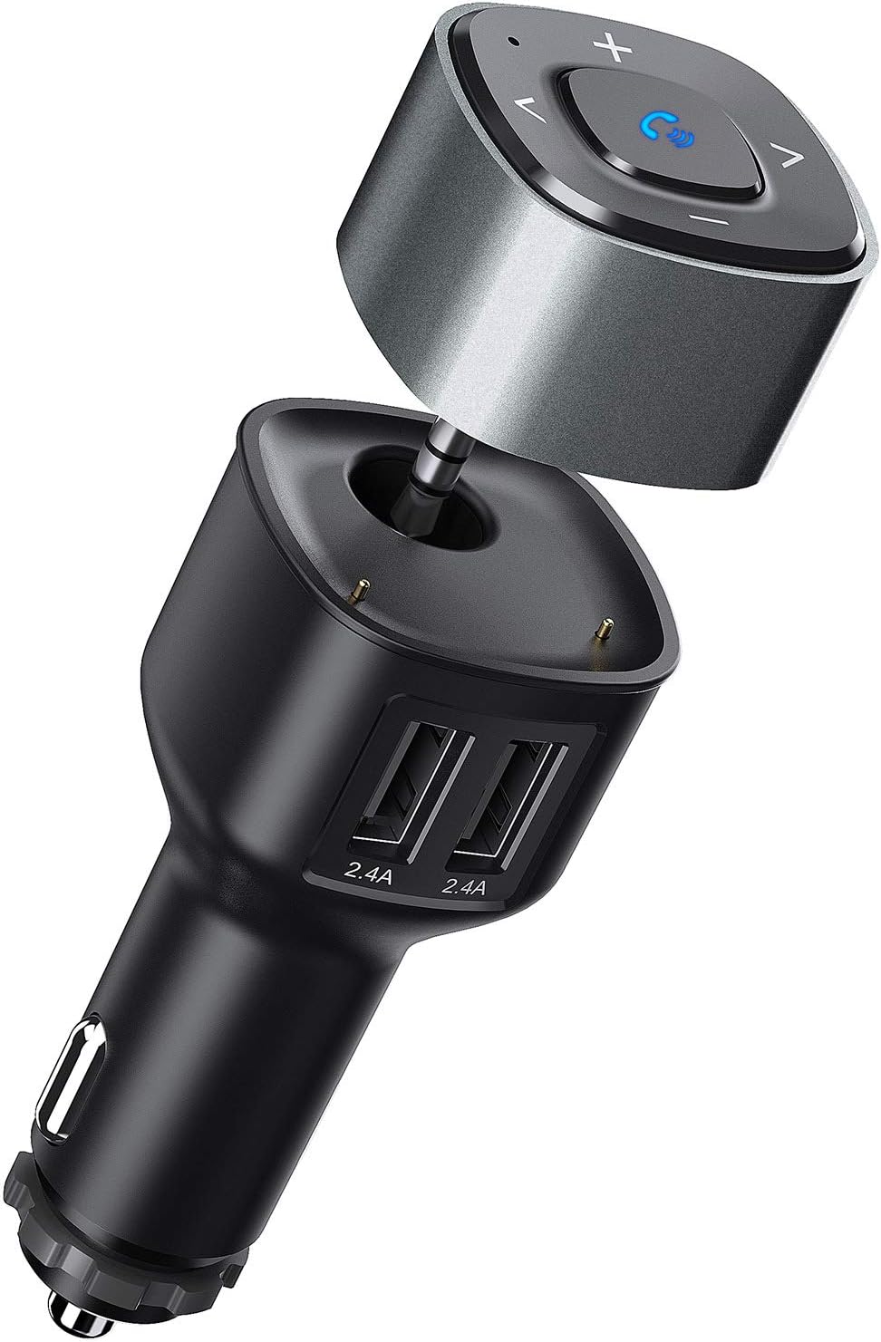 Bluetooth Adapter for Car, HiGoing V4.2 Bluetooth Wireless Receiver Dual USB Car Charger 5V/4.8A Hands Free Calling Kit 3.5mm AUX Input for Home Car Stereo Audio System