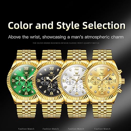 Miniatura 9 de OLEVS Reloj para hombre, relojes clásicos de plata para hombres, reloj de acero inoxidable resistente al agua, números romanos, fácil de leer