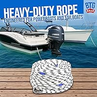 Vista 6 de Cuerda de marcadores de profundidad de línea de anclaje de barco marino/náutico resistente con perno de ojo de dedal de acero inoxidable, barcos