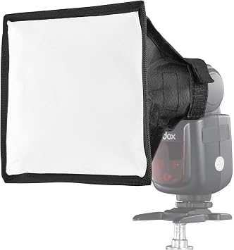 6" x 7" Collapsible Mini Softbox Universal Flash Diffuser for Canon, Nikon, Sony, Neewer, Godox Speedlights, Includes Storage Pouch