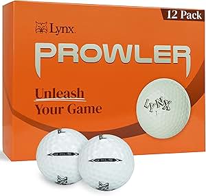 Lynx Prowler Golf Balls (12 Pack), Premium Distance Golf Bal