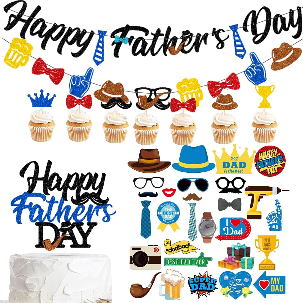 Decorazioni per la festa del papà, striscione e palloncini