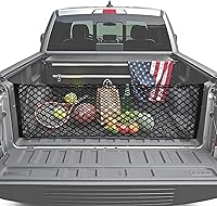 Vista 4 de BAILALIBO Red de carga para cama de camioneta, accesorios ajustables para redes de almacenamiento seguro, red elástica para portón trasero