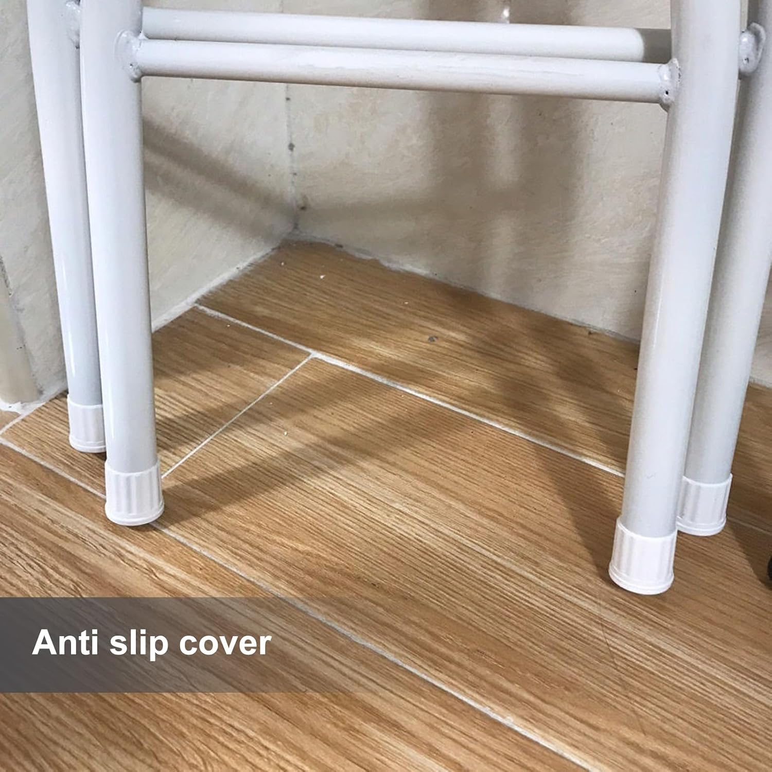 28/30 inch Breakfast Folding Stool, Portable Foldable Padded High Chair with Backrest & Footrest, Kitchen Tall Stool 330lbs Capacity, for Outdoor Shop Cafe (Color : White, Size