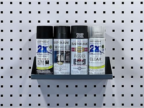 Miniatura 4 de Ganchos para tablero perforado con bloqueo Triton Products 56126-SLV LocHook Shelf, 12 x 6 pulgadas, color plateado