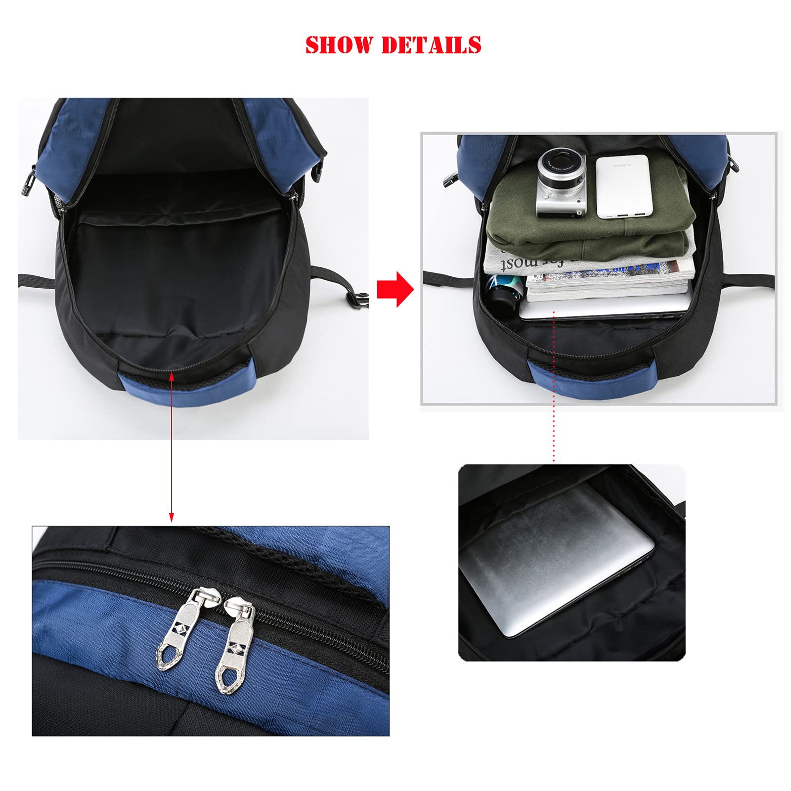 LZQpearl 30L Leichter Rucksack – Ultralight & Wasserabweisend Für Camping, Wandern, Radfahren & Reisen