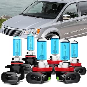 TTDBDAN LED Headlight Kit For Chevy Colorado 2004-2008 - 9005 High Beam + 9006 Low Beam + H11 Fog Lights