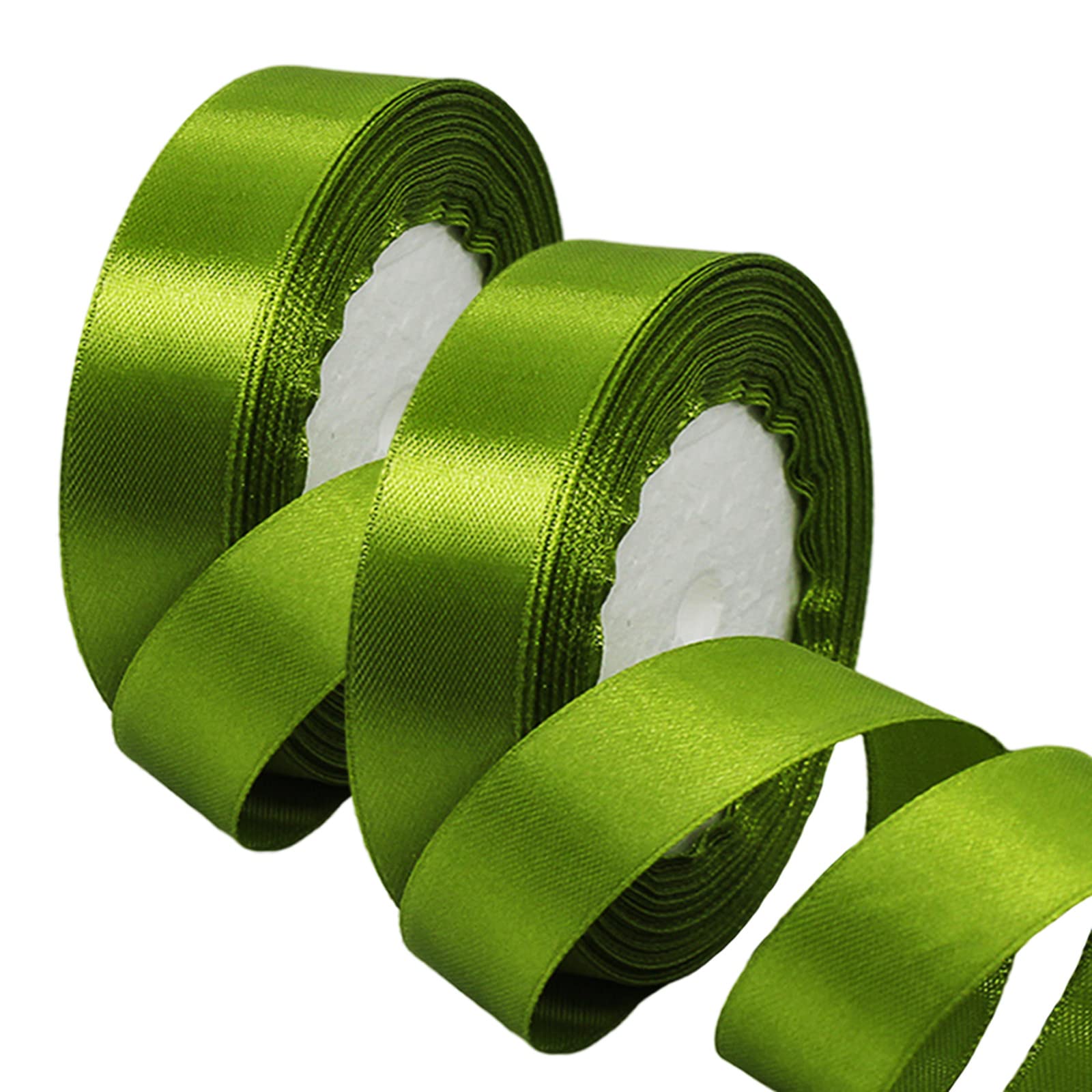 50mm Wide White Ribbon Thick Wedding Car Ribbon 22m, 2 inch Thick White Satin Ribbon for Gift Wrapping Wedding Car Christmas Birthday Cake Hair Bow Florist Bouquet Crafts Decorations — view 142