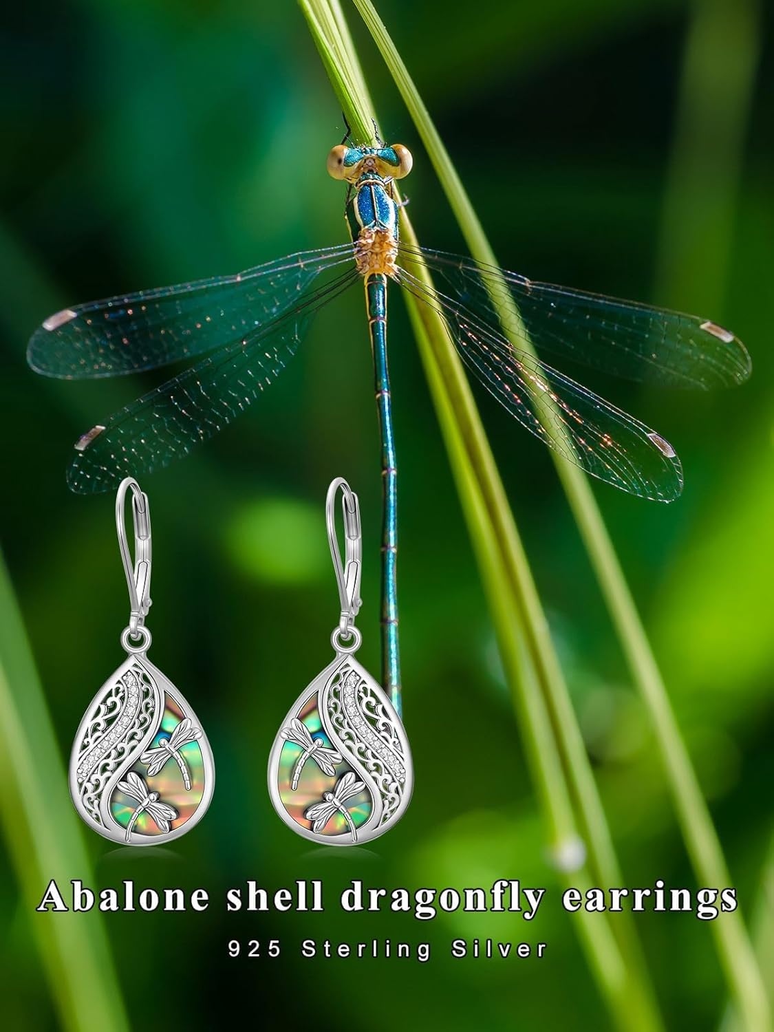 Animal Earrings for Women, 925 Sterling Silver Dragonfly/Butterfly/Bee/Ladybug/Hummingbird/Highland Cow Earrings, Birthday Christmas Animal Jewelry Gifts for Women - Image 6