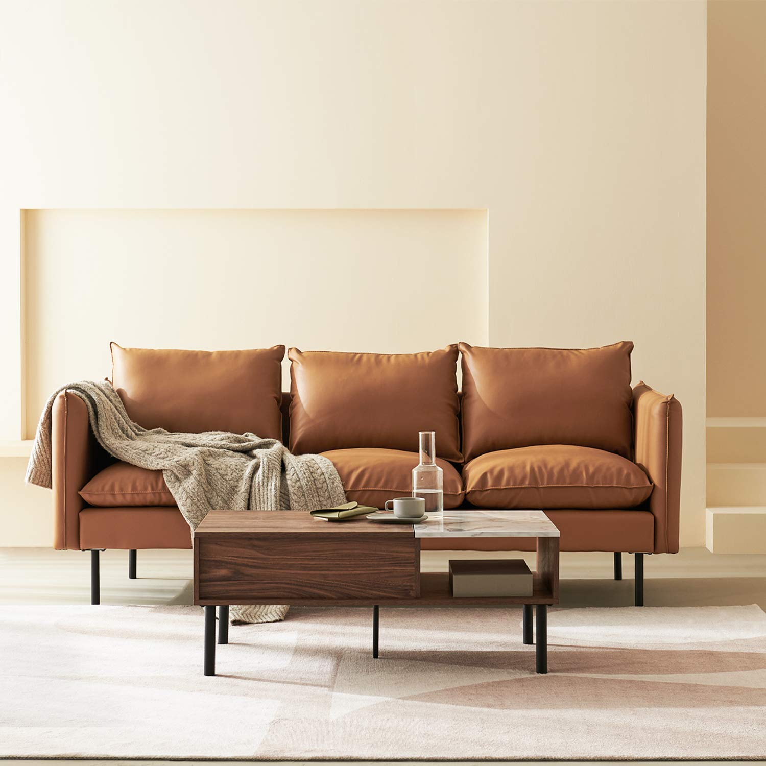 Harmati Lift Top Coffee Table with Storage Lift up Center Table for