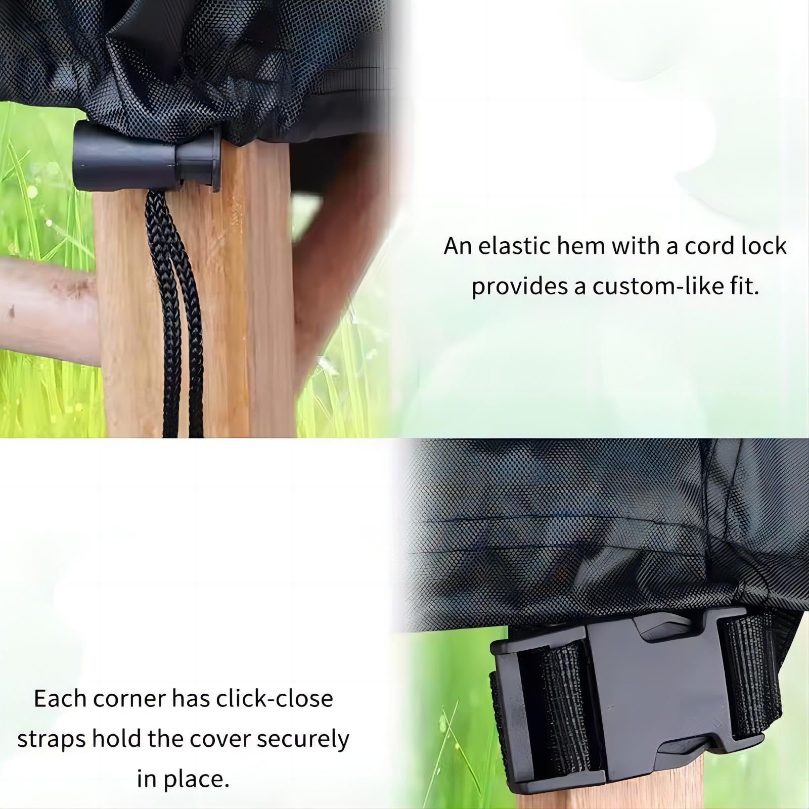 Tuinmeubelhoezen, waterdichte Oxford-stof voor tuintafel en stoelen, winddichte en anti-uv terrasmeubelhoezen, beschermende hoezen voor rotan stoel bank, 280 x 110 x 80 cm