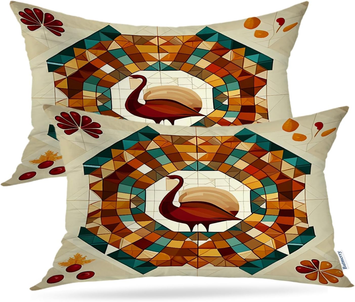 Batmerry Navy Vintage Hibiscus Throw Pillow Covers,Blue White Flower Tropical Decorative Pillow Covers Digital Printing Blended Fabric for Couch Sofa Bed Invisible Zipper 20X20 in