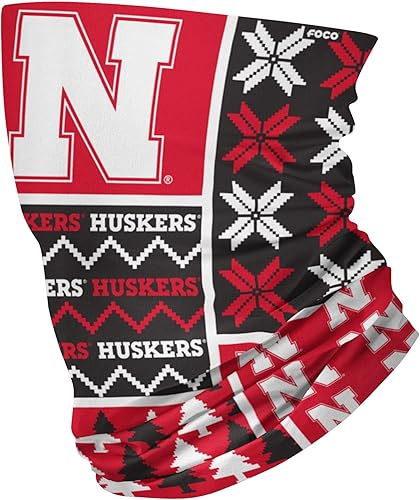 Miniatura 133 de FOCO NCAA unisex-adult Ncaa Team Logo Neck Gaiter Multiuse Logotipo grande.,Mini logotipo impreso.,Vacaciones en bloque ocupado,Hibisco