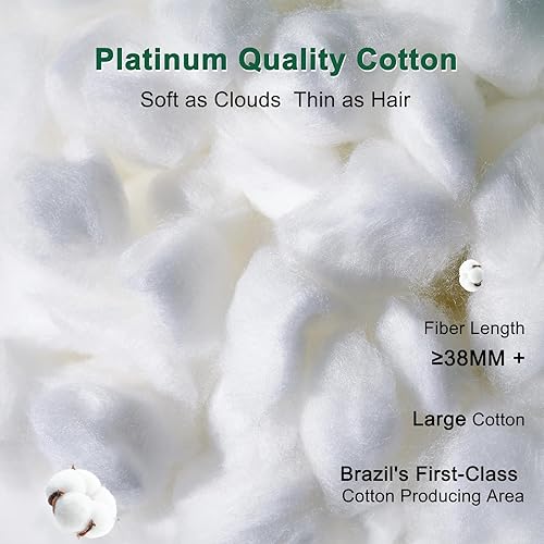 Miniatura 4 de YOUR MOON Almohada de cama de apoyo mullida, tamaño Queen, súper suave relleno alternativo de plumón prémium para dormir, almohadas de cama de