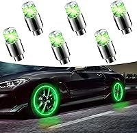 Vista 8 de 6 luces de válvula de neumático de automóvil, luz nocturna modificada fresca, luz de flash con sensor de choque, impermeable, tapa de luz LED