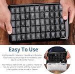 Ice Cube Tray with Lid and Bin for Freezer, Easy Release 2 * 55 Nugget Ice Cube Maker Tray & Mold, Ice Tray with Cover, Storage Container, Scoop. Flexable Durable Plastic, BPA Free
