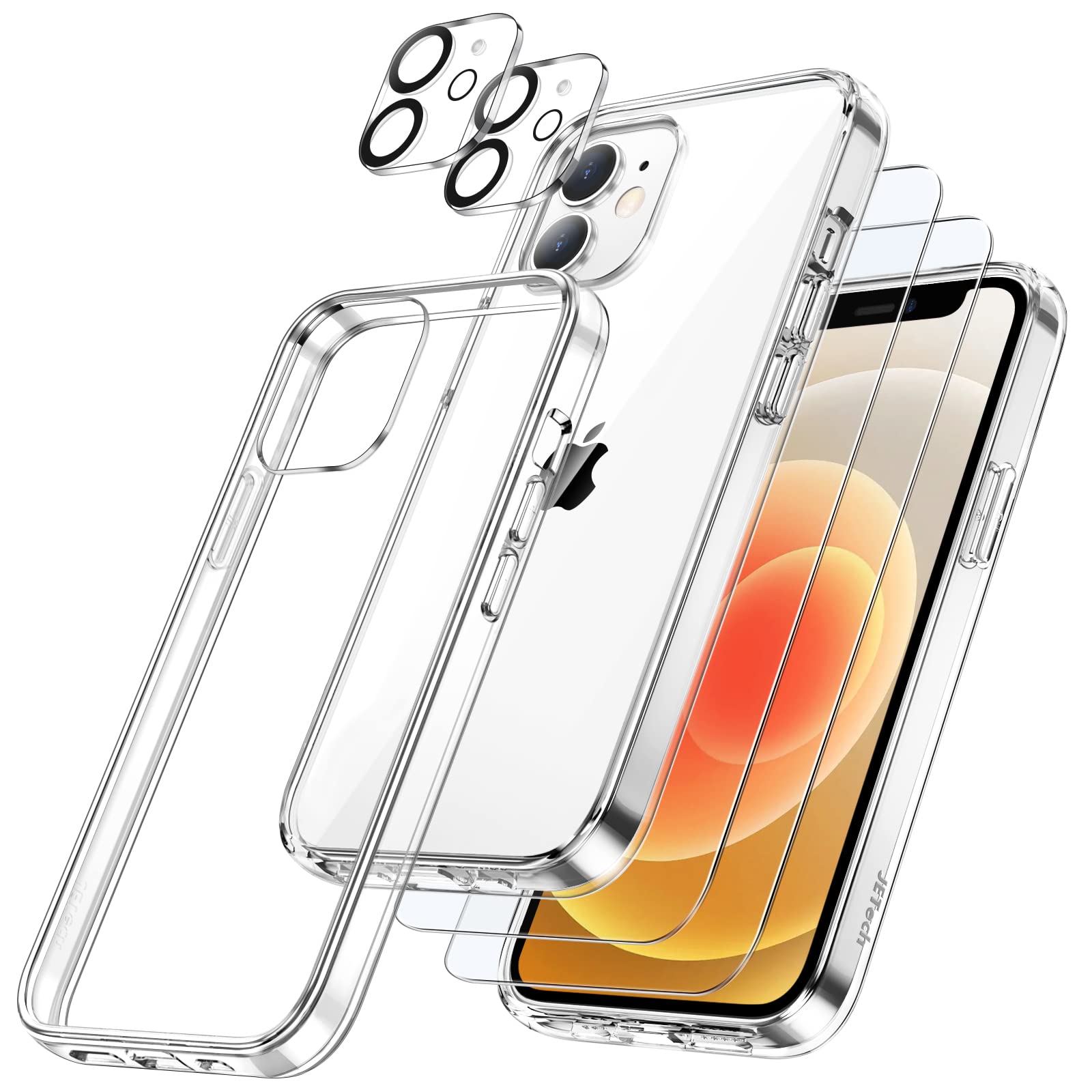 Protecteur D'objectif Caméra Pour IPhone 17 6,3" - Verre Trempé 9H, Anneau Métal - Noir