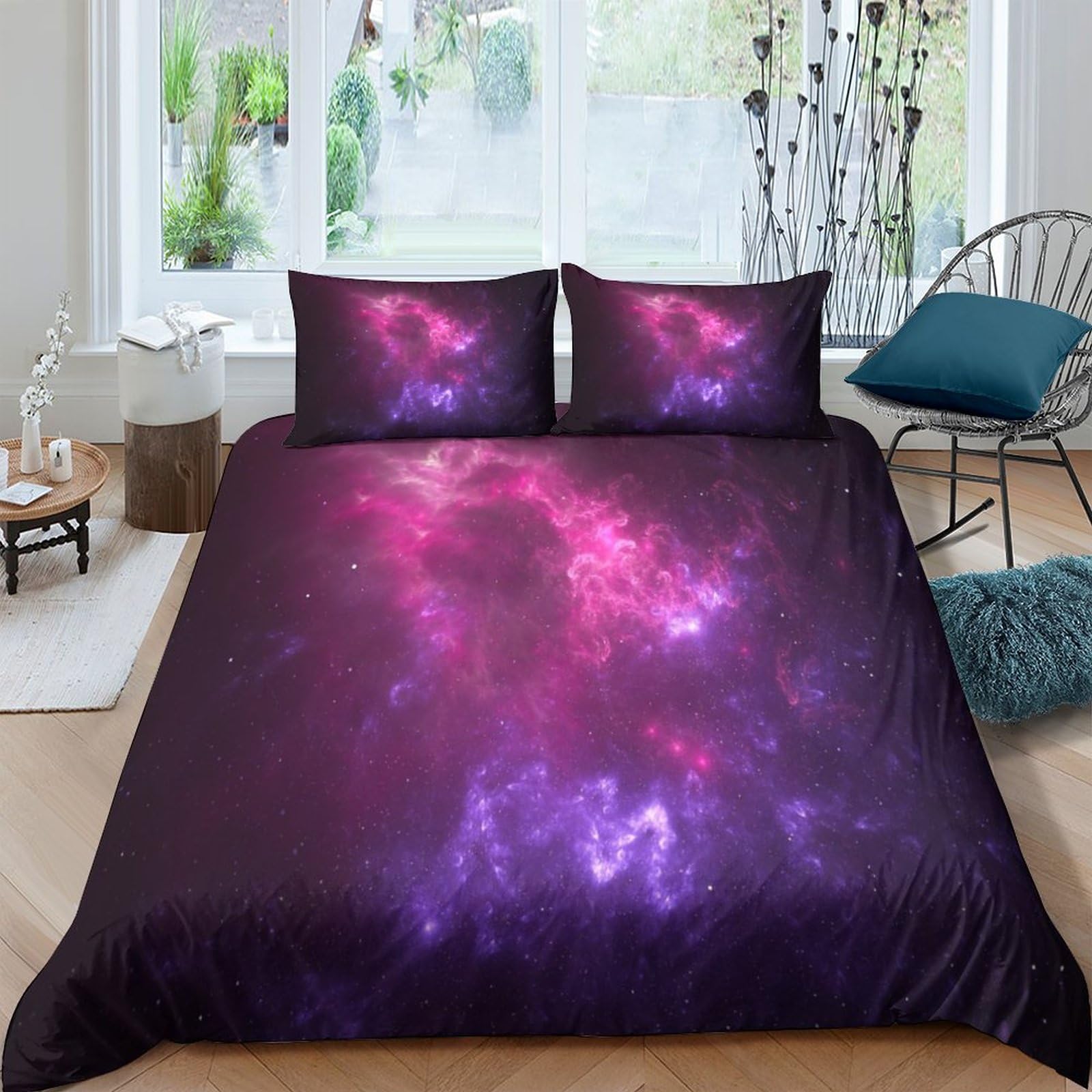 Housse de couette ciel étoilé pour une chambre cosmique