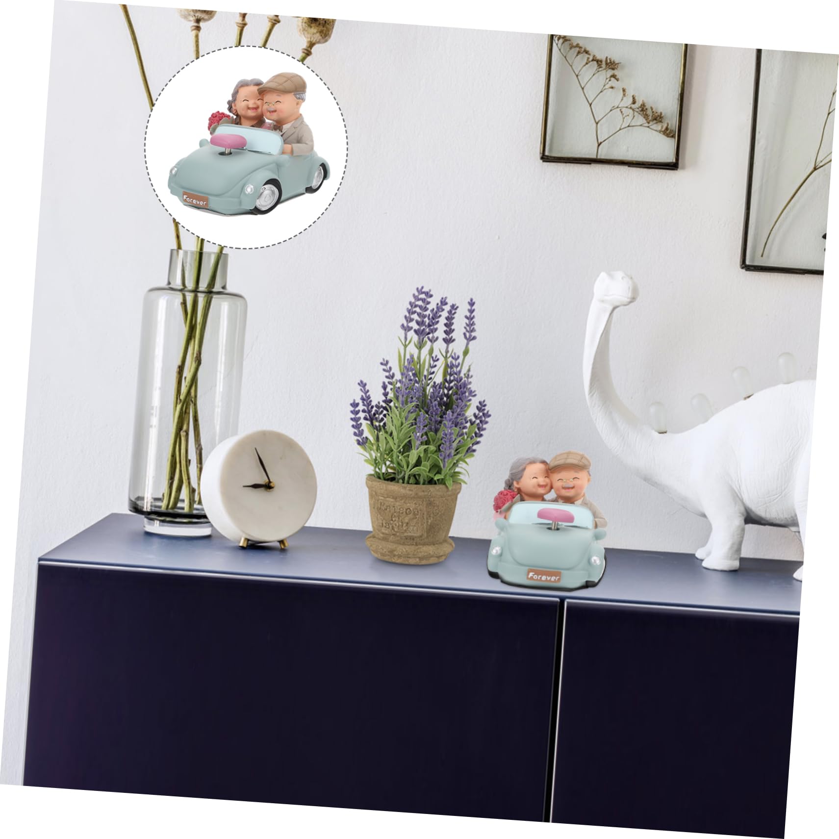 1 Stück Ehepaar Figuren aus Resin Romantische Senioren Deko für Hochzeit Jahrestag Valentinstag Geburtstage Einzigartiger Tortenaufsatz und Wohnaccessoire
