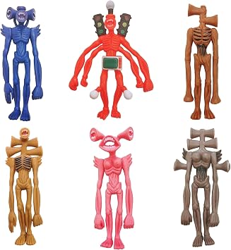 6 PCS Siren Head Toys Action Figure Horror Model Doll Gift for Kids Birthday Halloween Christmas Party Toys 6 PCS