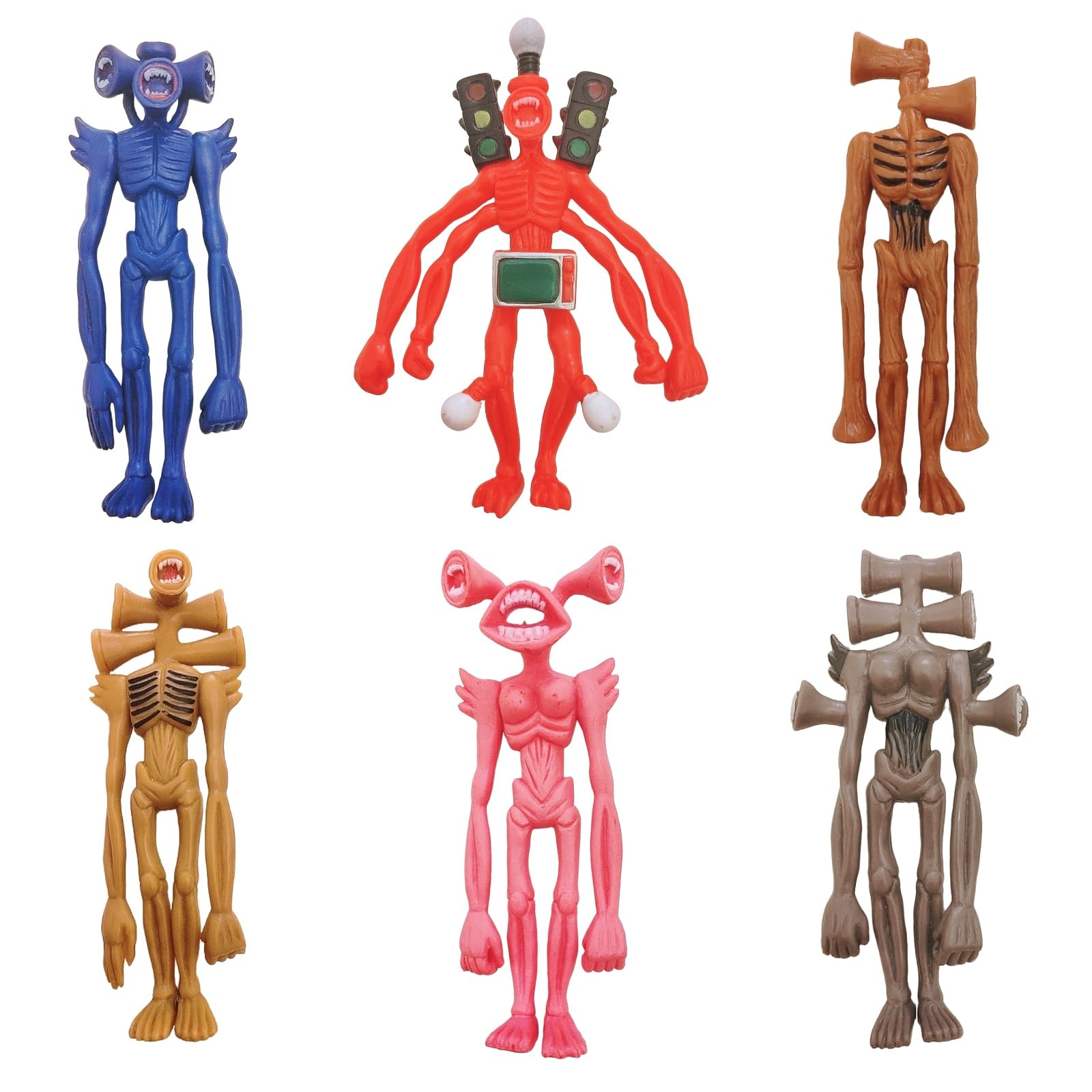 6 giocattoli a forma di testa di sirena, per bambini, per compleanno, Halloween, feste di Natale (6 pezzi)