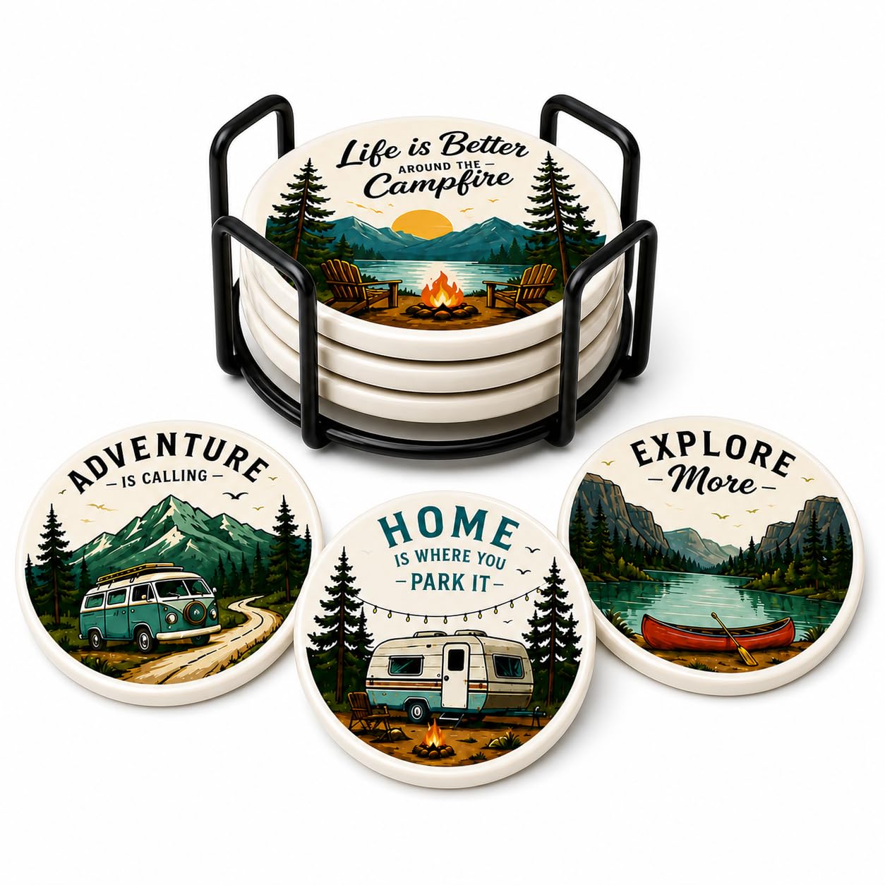 Photo 1 of DMme Outdoor Ceramic Coasters (Set of 4)