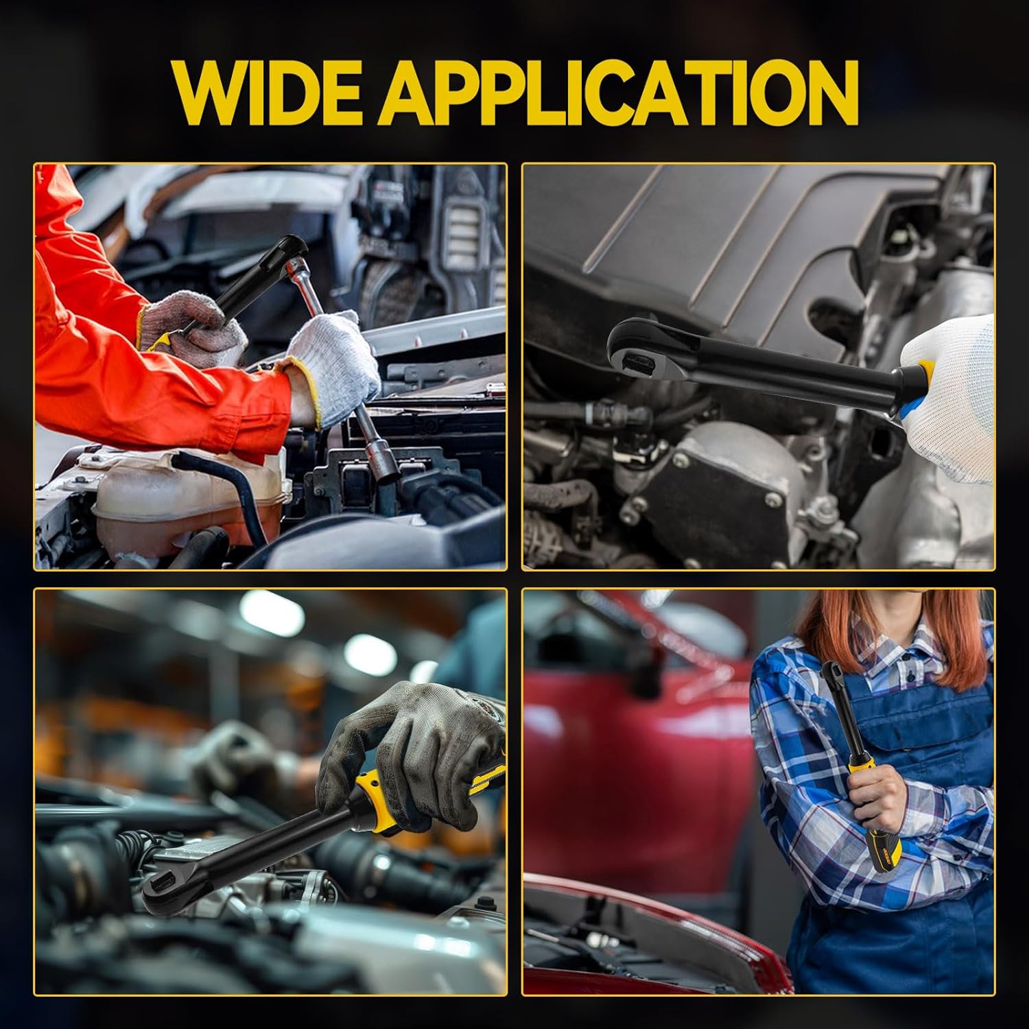 3/8" Extended Cordless Ratchet Wrench Compatible with DEWALT 20V Series Battery Electric Ratchet 600RPM Power Electric Ratchet Tool Kit (no parts)